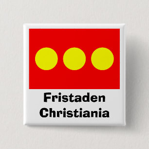 Bóton Quadrado 5.08cm Freetown Christiania Flag