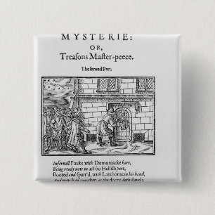 Bóton Quadrado 5.08cm Frontispício 'a Mischeefes Mysterie ou traições