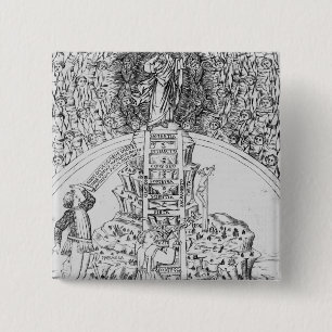 Bóton Quadrado 5.08cm Frontispiece a "IL Monte Sancto di Dio", 1477
