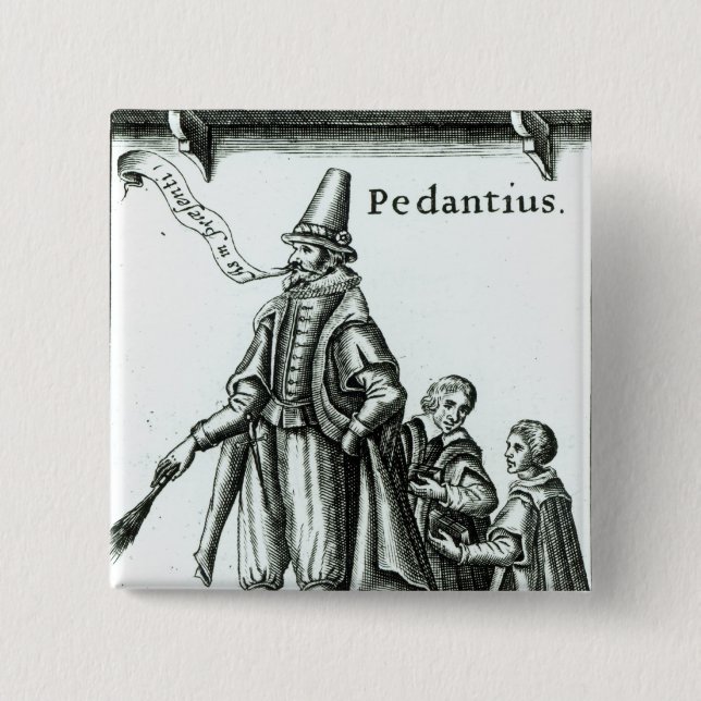 Bóton Quadrado 5.08cm Frontispiece 'de Pedantius (Frente)