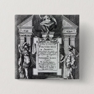 Bóton Quadrado 5.08cm Frontispiece para "Argenis" por John Barclay