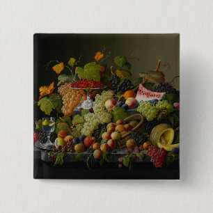 Bóton Quadrado 5.08cm Fruta abundante, 1858 (óleo em canvas)