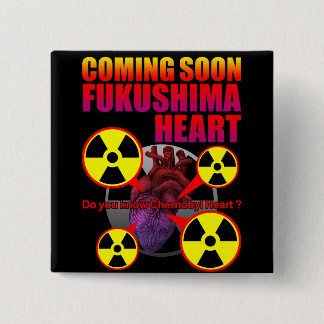 Bóton Quadrado 5.08cm Fukushima heart