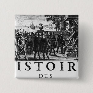 Bóton Quadrado 5.08cm Fundação por Louis XIV, rei de France