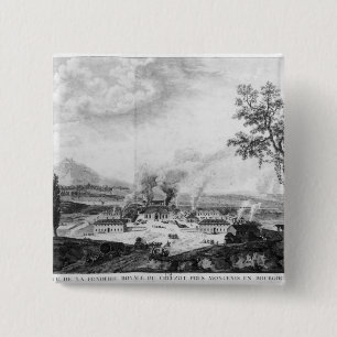 Bóton Quadrado 5.08cm Fundição real em Le Creusot em 1787