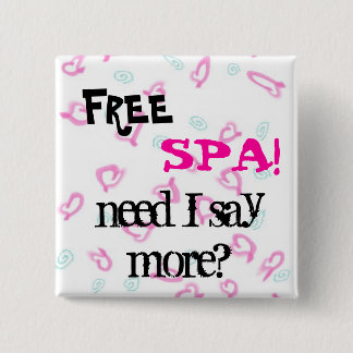 Bóton Quadrado 5.08cm Fundo do coração, fundo do coração, LIVRE, TERMAS!