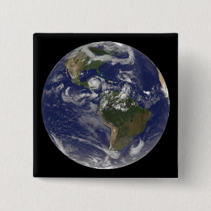 Bóton Quadrado 5.08cm Furacão Dean se aproxima da Península de Yucatan