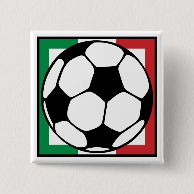 Bóton Quadrado 5.08cm futebol. (Frente)