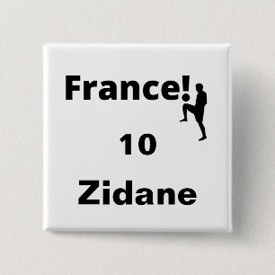 Bóton Quadrado 5.08cm Futebol da França, personalizável