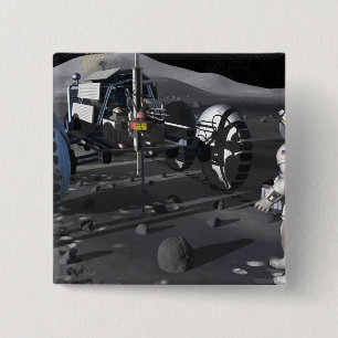 Bóton Quadrado 5.08cm Futuras missões de exploração do espaço