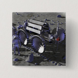 Bóton Quadrado 5.08cm Futuras missões de exploração do espaço 10