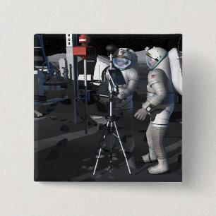 Bóton Quadrado 5.08cm Futuras missões de exploração do espaço 5