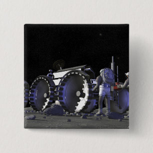 Bóton Quadrado 5.08cm Futuras missões de exploração do espaço 9
