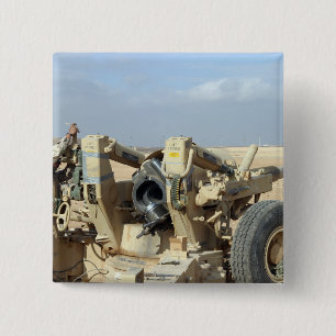 Bóton Quadrado 5.08cm Fuzileiros dos EUA se preparam para disparar um ho