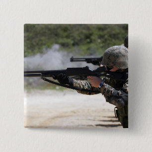Bóton Quadrado 5.08cm Fuzileiros navais que ateiam fogo a espingardas