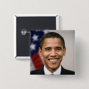 Bóton Quadrado 5.08cm Gabinete do Presidente Eleitor Barack Obama