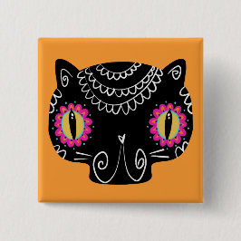 Bóton Quadrado 5.08cm Gaivota Gaivota Dia dos Mortos