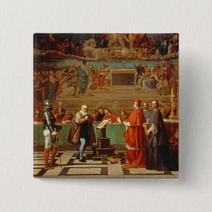 Bóton Quadrado 5.08cm Galileo Galilei (1564-1642) antes dos membros do