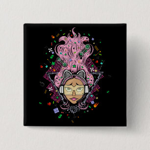 Bóton Quadrado 5.08cm Gamer Girl