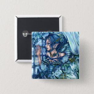Bóton Quadrado 5.08cm Garota da Fada de Frost Vista de um Pão de inverno