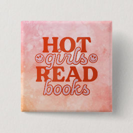 Bóton Quadrado 5.08cm Garotas Quentes Lêem Livros