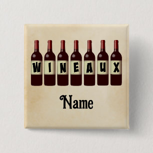 Bóton Quadrado 5.08cm Garrafas De Vinho Vermelho Vinculadas Personalizad