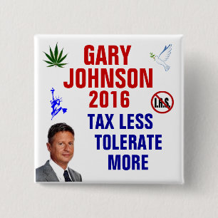 Bóton Quadrado 5.08cm Gary Johnson 2016