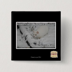 Bóton Quadrado 5.08cm Gatinho 1 do discrição