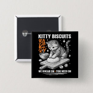 Bóton Quadrado 5.08cm Gato Conhecendo Biscoitos De Gatinho De Criador Nó