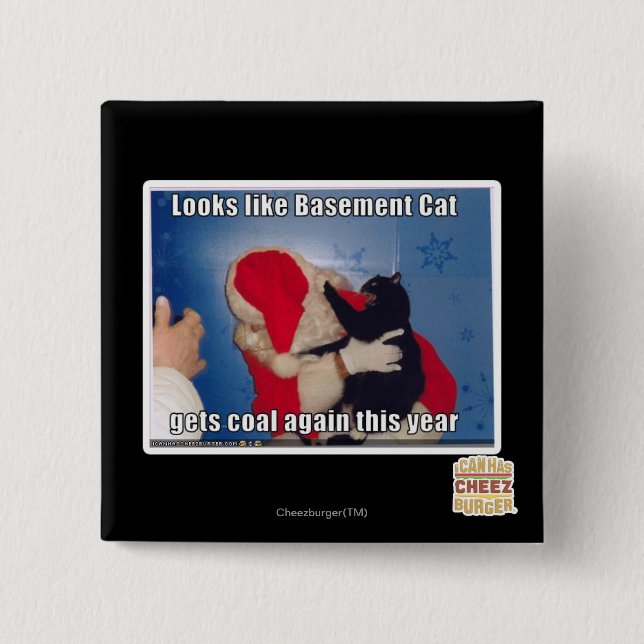 Bóton Quadrado 5.08cm Gato de Base recebe carvão (Frente)