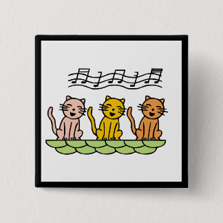 Bóton Quadrado 5.08cm Gatos do canto camiseta e presentes