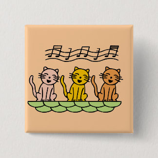 Bóton Quadrado 5.08cm Gatos do canto camiseta e presentes