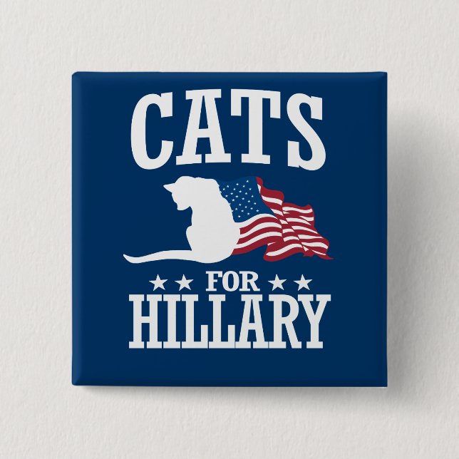 BÓTON QUADRADO 5.08CM GATOS PARA HILLARY (Frente)