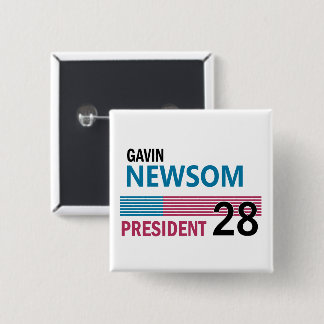 Bóton Quadrado 5.08cm Gavin Newsom 2028