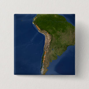 Bóton Quadrado 5.08cm Geleiras nas regiões de Ámérica do Sul