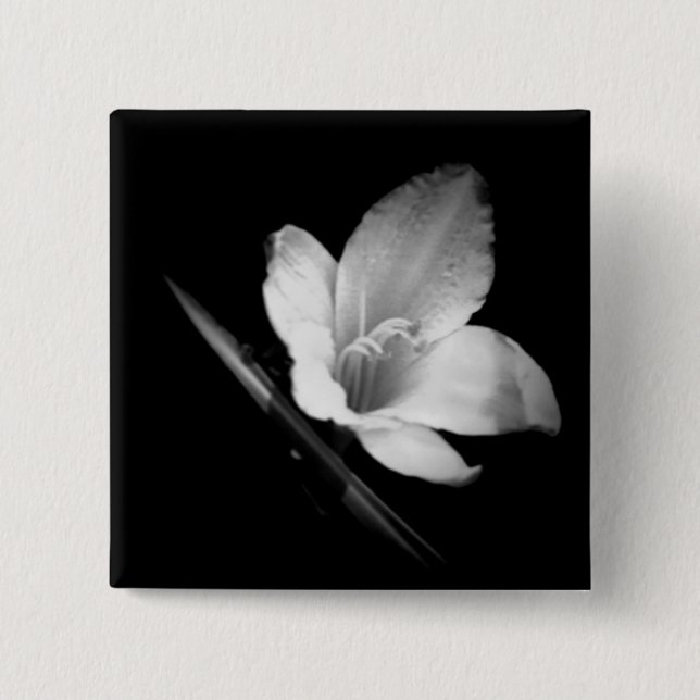 Bóton Quadrado 5.08cm Gelo de Lilly 1 botão (Frente)