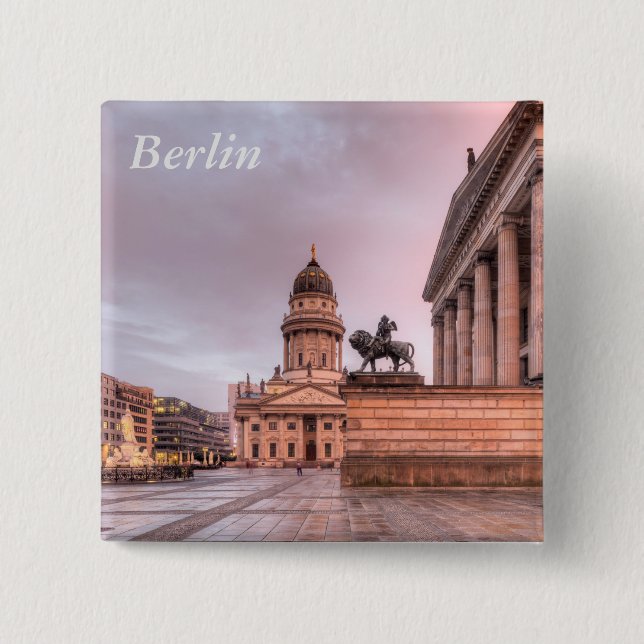 Bóton Quadrado 5.08cm Gendarmenmarkt Berlim (Frente)