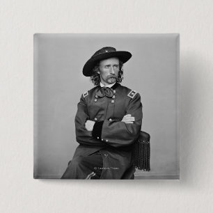 Bóton Quadrado 5.08cm General George Custer 1