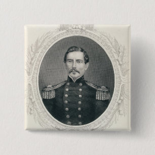 Bóton Quadrado 5.08cm General Pierre Gustave Toutant Beauregard