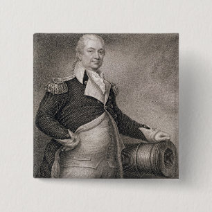 Bóton Quadrado 5.08cm General principal Henry Knox (1750-1806) gravado