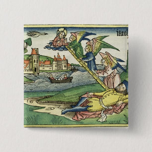 Bóton Quadrado 5.08cm Génese 28 a escada de 10 Jacob, 'do Nuremberg