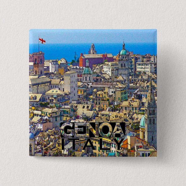 Bóton Quadrado 5.08cm Génova (Frente)