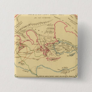 Bóton Quadrado 5.08cm Geographie des Grecs Primitivo
