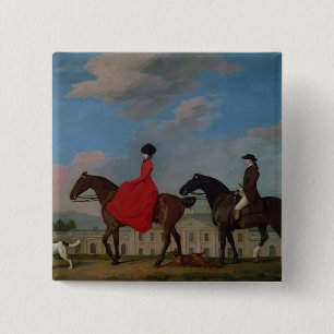 Bóton Quadrado 5.08cm George Stubbs   John e agrupamentos de Sophia que