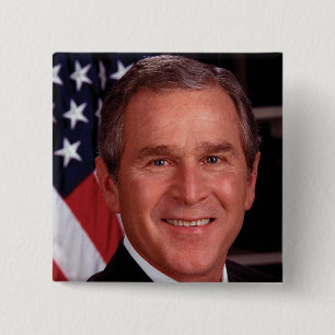 Bóton Quadrado 5.08cm George W Bush