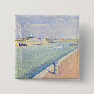 Bóton Quadrado 5.08cm Georges Seurat - O Canal das Gravelinas