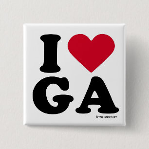 BÓTON QUADRADO 5.08CM GEÓRGIA - AMOR GA DE I - AMOR GEÓRGIA DE I