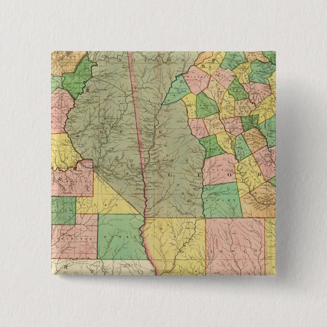 Bóton Quadrado 5.08cm Geórgia e Alabama 2 (Frente)
