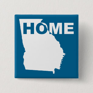 Bóton Quadrado 5.08cm Georgia para casa longe do Crachá do botão do Es