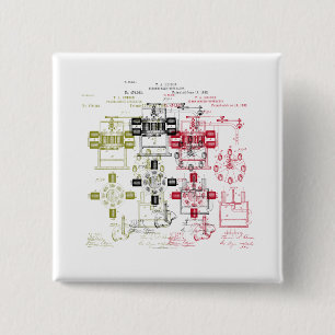 Bóton Quadrado 5.08cm Gerador de Edison